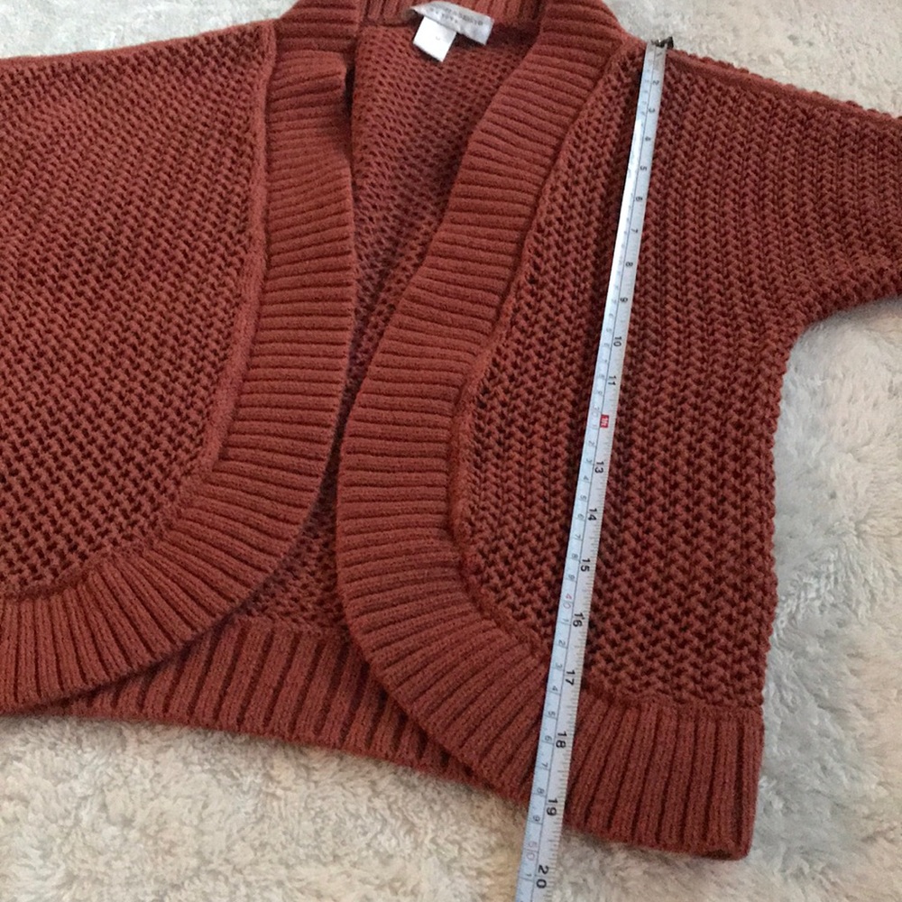 CHRISTOPHER & BANKS Cardigan Loose Knit Orange Size P/M - Picture 16 of 16